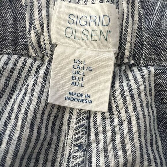 Sigrid Olsen Women’s Pants Large Linen Blend - Picture 5 of 6